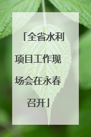 全省水利项目工作现场会在永春召开