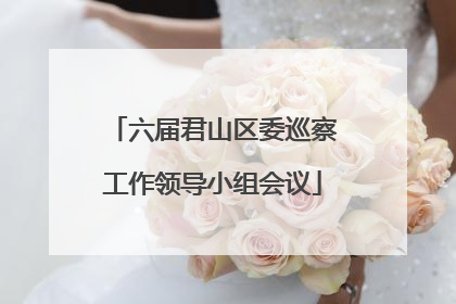 六届君山区委巡察工作领导小组会议
