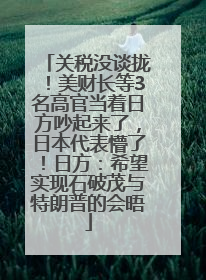 关税没谈拢！美财长等3名高官当着日方吵起来了，日本代表懵了！日方：希望实现石破茂与特朗普的会晤