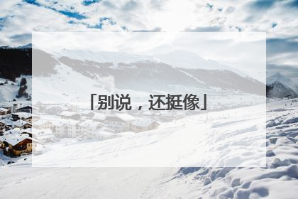 别说，还挺像