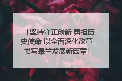 坚持守正创新 勇担历史使命 以全面深化改革书写皋兰发展新篇章