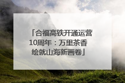 合福高铁开通运营10周年：万里茶香绘就山海新画卷