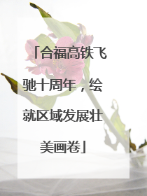合福高铁飞驰十周年，绘就区域发展壮美画卷