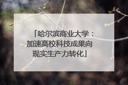哈尔滨商业大学：加速高校科技成果向现实生产力转化
