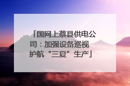 国网上蔡县供电公司：加强设备巡视 护航“三夏”生产