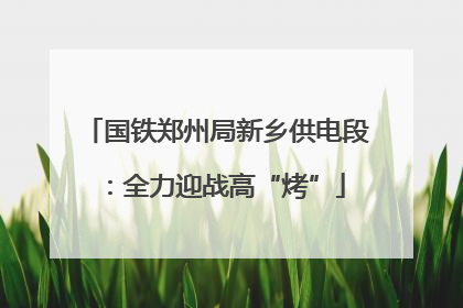 国铁郑州局新乡供电段：全力迎战高“烤”