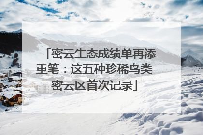 密云生态成绩单再添重笔：这五种珍稀鸟类密云区首次记录