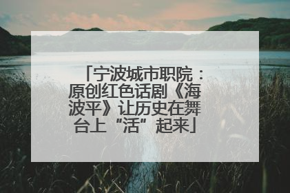 宁波城市职院：原创红色话剧《海波平》让历史在舞台上“活”起来