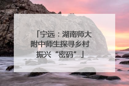 宁远：湖南师大附中师生探寻乡村振兴“密码”