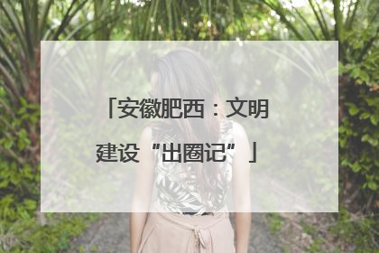 安徽肥西：文明建设“出圈记”