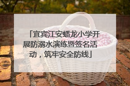 宜宾江安蟠龙小学开展防溺水演练暨签名活动，筑牢安全防线