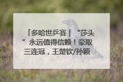 多哈世乒赛｜“莎头”永远值得信赖！豪取三连冠，王楚钦/孙颖莎就是最强混双