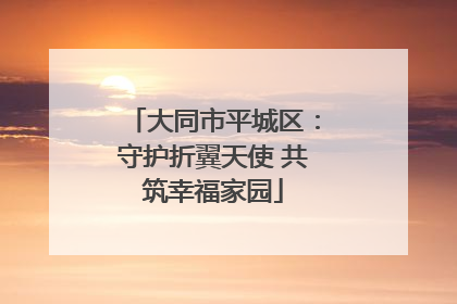大同市平城区：守护折翼天使 共筑幸福家园
