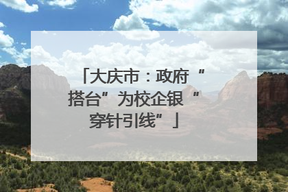 大庆市：政府“搭台”为校企银“穿针引线”