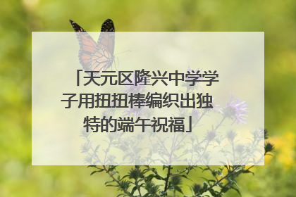 天元区隆兴中学学子用扭扭棒编织出独特的端午祝福