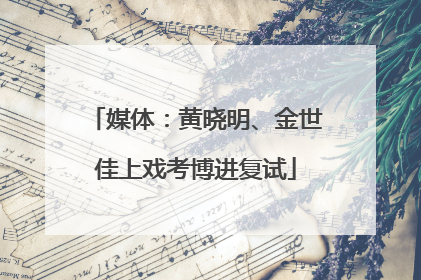 媒体：黄晓明、金世佳上戏考博进复试