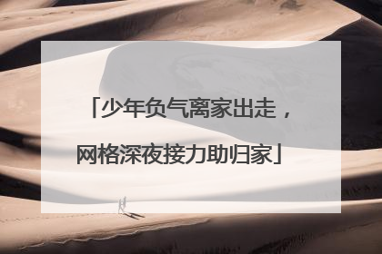少年负气离家出走，网格深夜接力助归家
