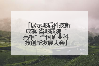 展示地质科技新成就 省地质院“亮相”全国矿业科技创新发展大会