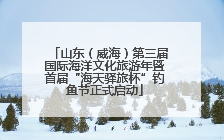 山东（威海）第三届国际海洋文化旅游年暨首届“海天驿旅杯”钓鱼节正式启动