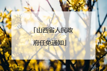 山西省人民政府任免通知