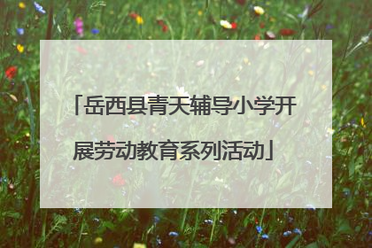 岳西县青天辅导小学开展劳动教育系列活动