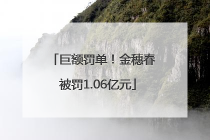 巨额罚单！金穗春被罚1.06亿元