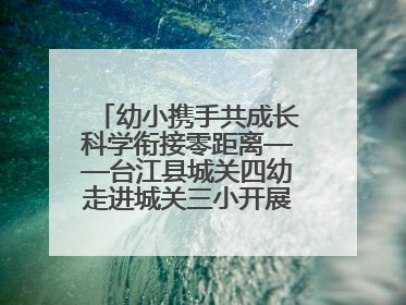 幼小携手共成长科学衔接零距离——台江县城关四幼走进城关三小开展幼小衔接活动