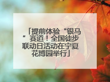 提前体验“银马”赛道！全国徒步联动日活动在宁夏花博园举行