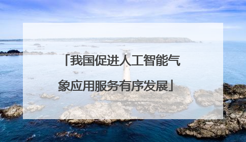我国促进人工智能气象应用服务有序发展