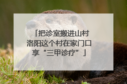 把诊室搬进山村 洛阳这个村在家门口享“三甲诊疗”