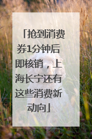 抢到消费券1分钟后即核销，上海长宁还有这些消费新动向
