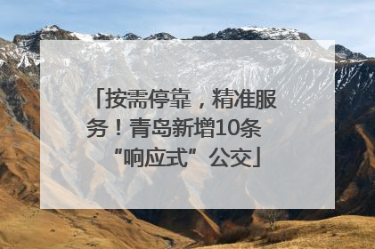 按需停靠，精准服务！青岛新增10条“响应式”公交