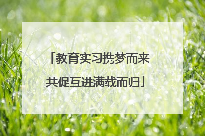 教育实习携梦而来 共促互进满载而归