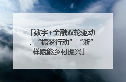 数字+金融双轮驱动，“栀梦行动”“浙”样赋能乡村振兴