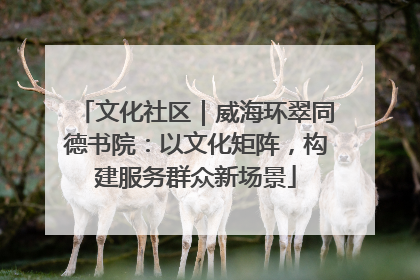 文化社区｜威海环翠同德书院：以文化矩阵，构建服务群众新场景