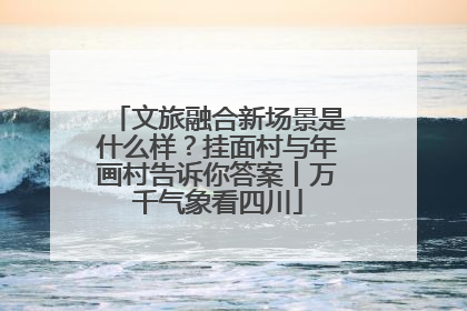 文旅融合新场景是什么样？挂面村与年画村告诉你答案丨万千气象看四川