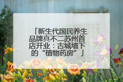 新生代国民养生品牌真不二苏州首店开业：古城墙下的“植物药房”