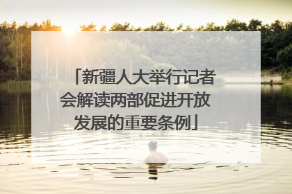新疆人大举行记者会解读两部促进开放发展的重要条例