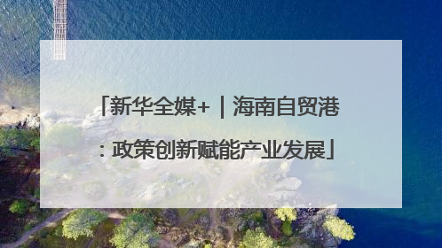 新华全媒+｜海南自贸港：政策创新赋能产业发展