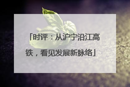 时评：从沪宁沿江高铁，看见发展新脉络
