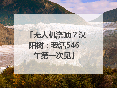 无人机浇顶？汉阳树：我活546年第一次见