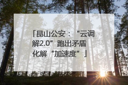 昆山公安：“云调解2.0”跑出矛盾化解“加速度”