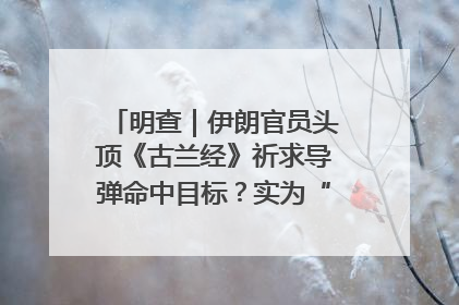 明查｜伊朗官员头顶《古兰经》祈求导弹命中目标？实为“贵夜”祷告