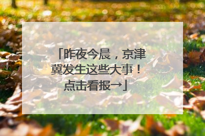 昨夜今晨，京津冀发生这些大事！点击看报→