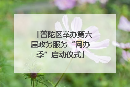 普陀区举办第六届政务服务“网办季”启动仪式