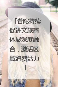 普陀持续促进文旅商体展深度融合，激活区域消费活力