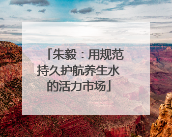 朱毅：用规范持久护航养生水的活力市场