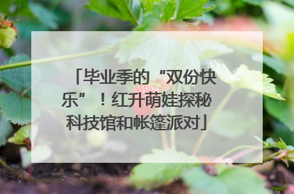 毕业季的“双份快乐”！红升萌娃探秘科技馆和帐篷派对
