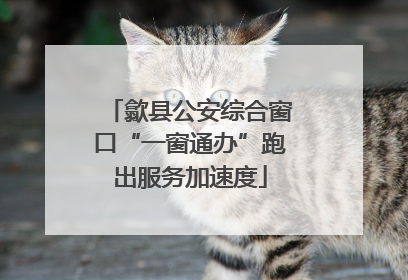 歙县公安综合窗口“一窗通办”跑出服务加速度