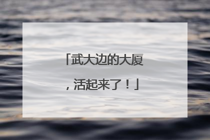武大边的大厦，活起来了！